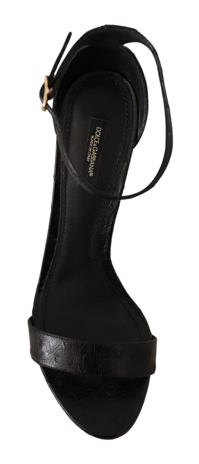 Елегантни обувки на висок ток от щраусова кожа Dolce & Gabbana