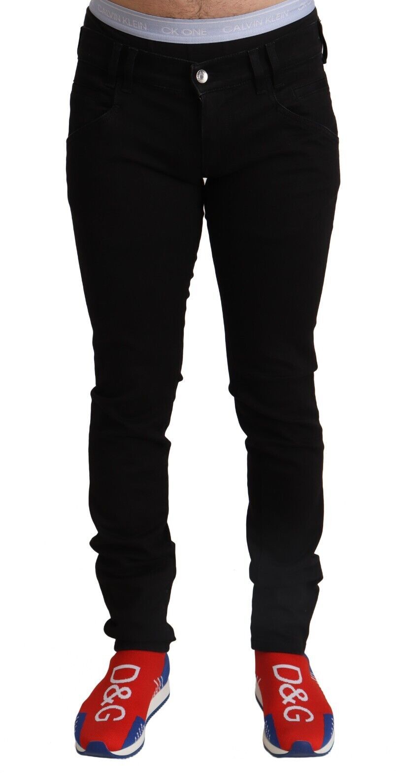Dolce & Gabbana черни памучни тесни мъжки дънки Denim Slim Fit