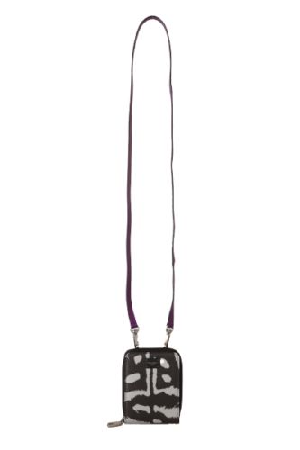 Dolce & Gabbana Elegant Purple Leather Bifold Wallet with Strap