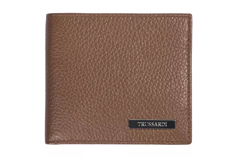 Кафяв кожен портфейл Trussardi