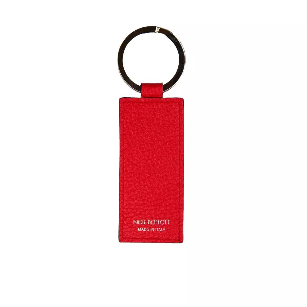 Neil Barrett Chic Red Leather Keychain for Men