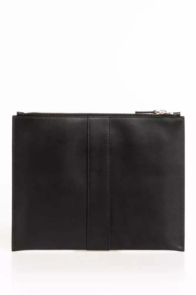 Черен кожен портфейл Trussardi