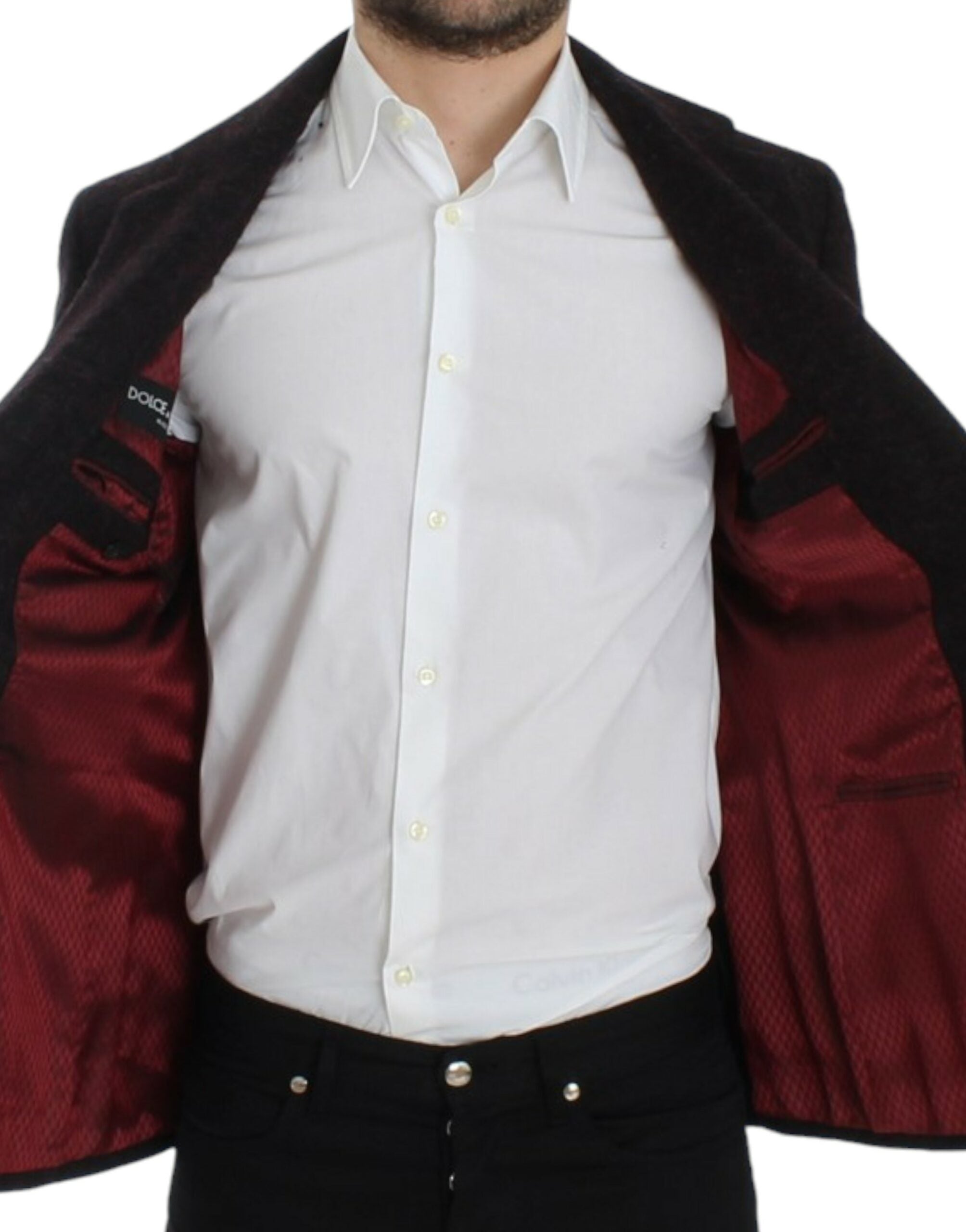 Dolce &amp; Gabbana Бордо алпага сако с две копчета