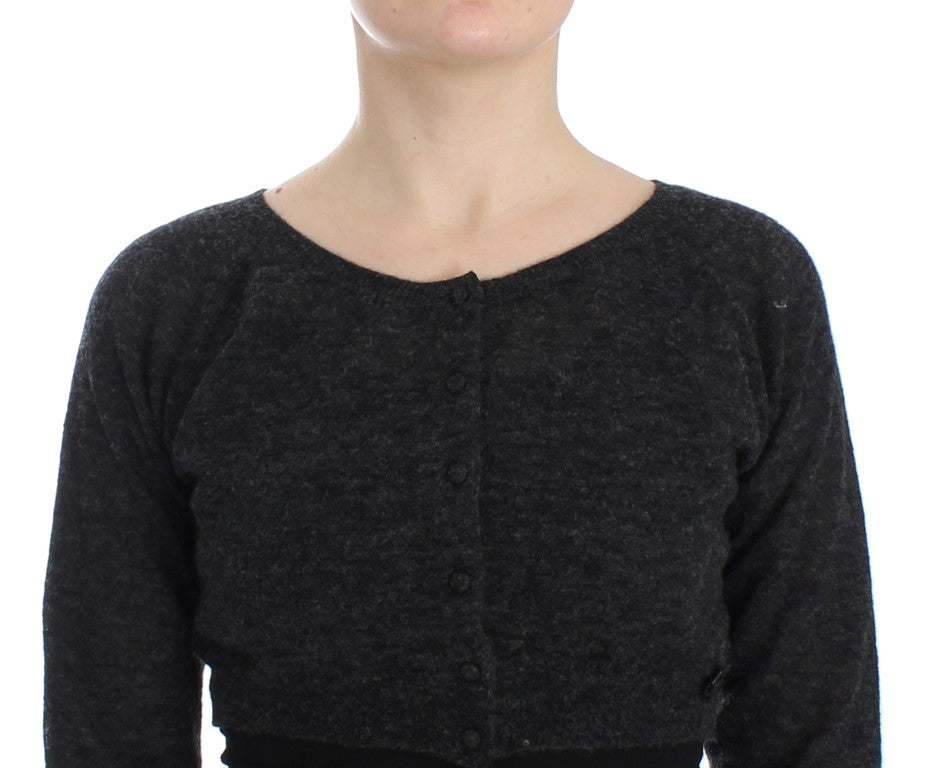 Ermanno Scervino Chic Cropped Alpaca Wool Sweater