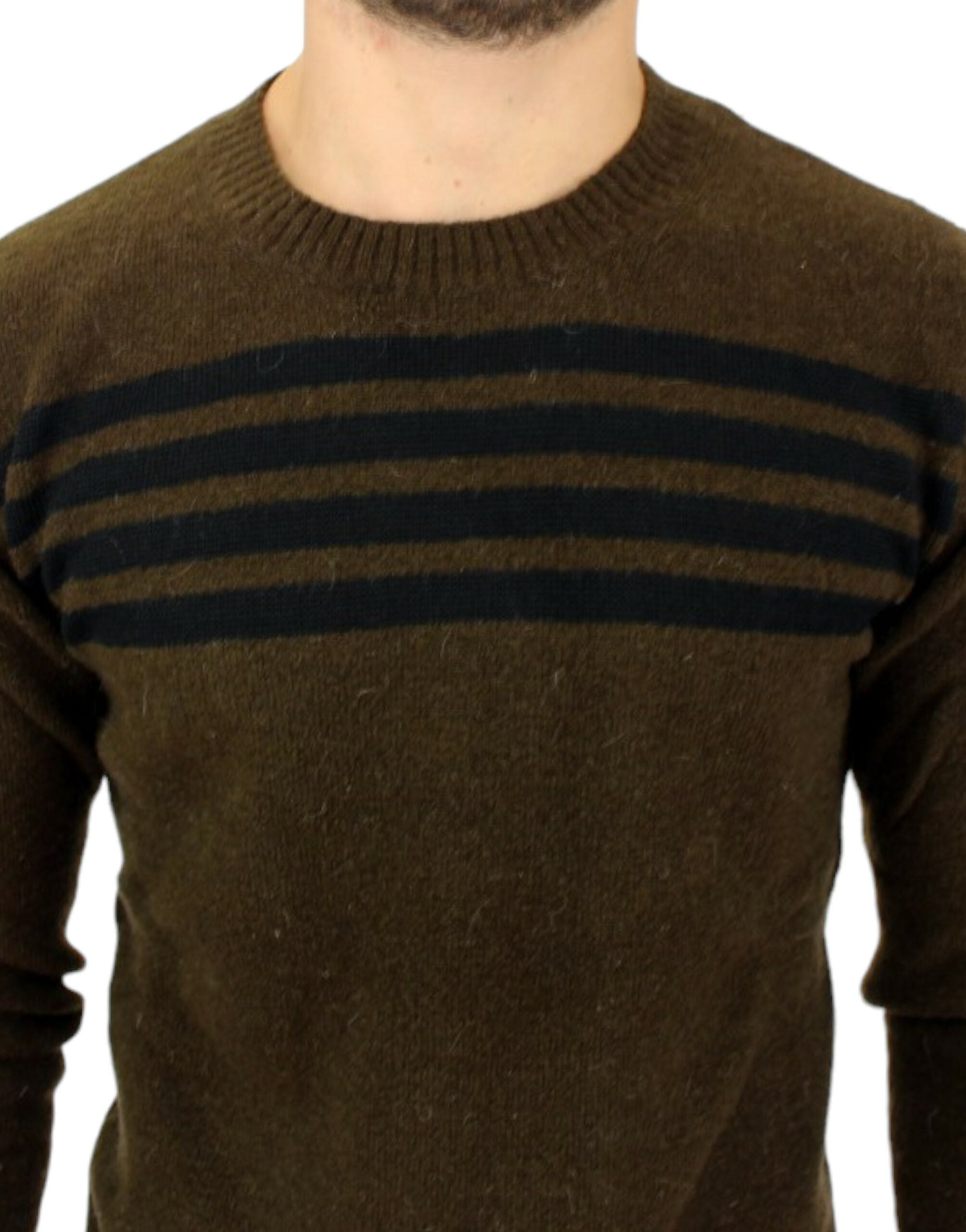 Costume National Elegant Crewneck Striped Sweater Pullover