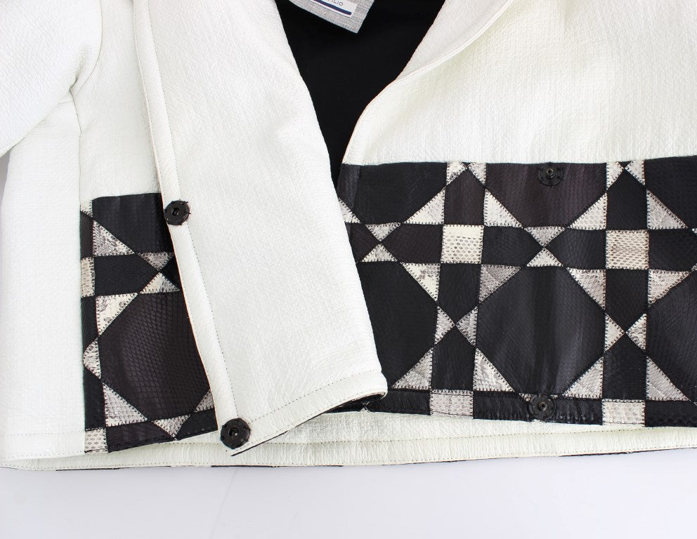 Andrea Pompilio Exclusive Black & White Leather Jacket