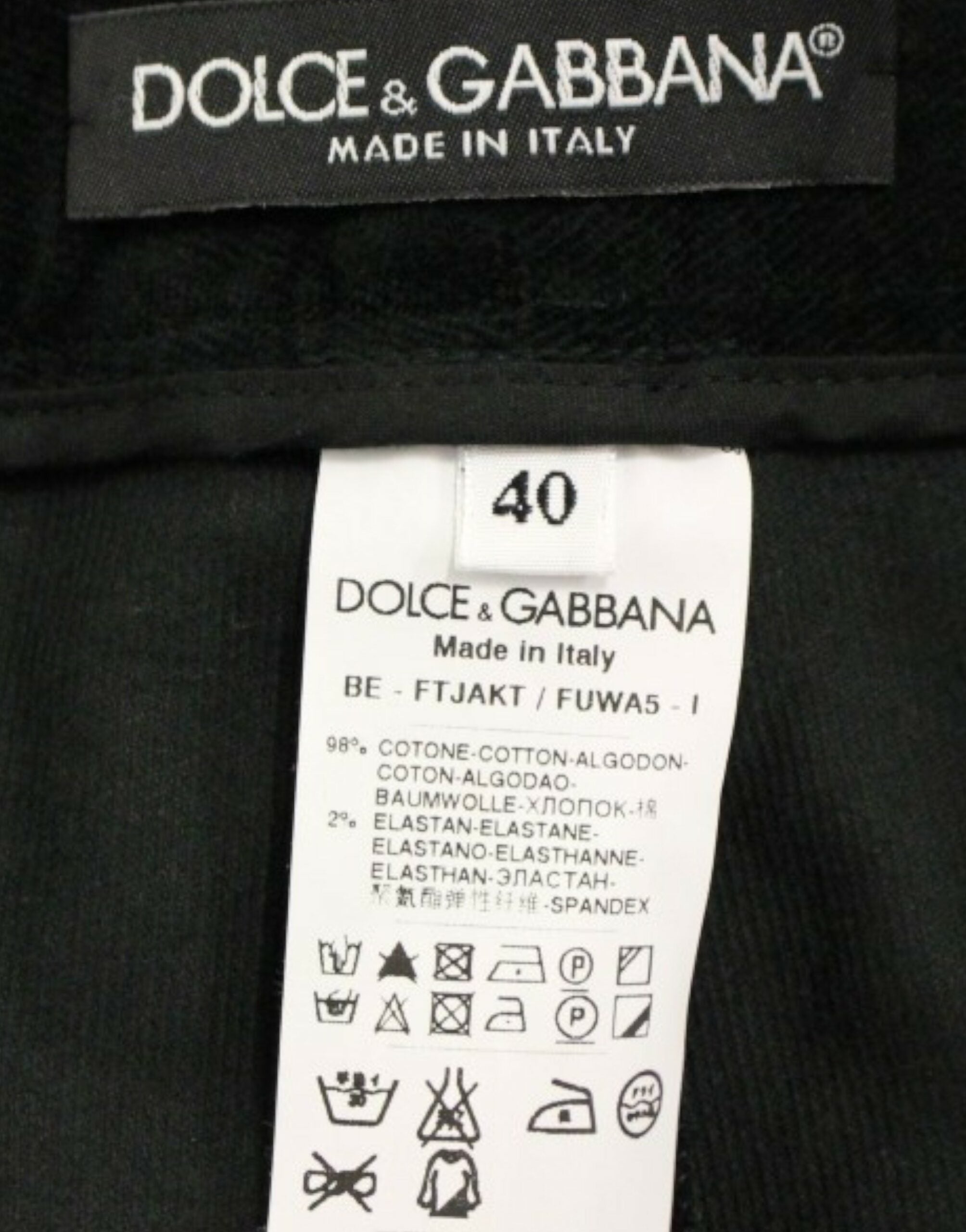 Черни памучни къси панталони Dolce &amp; Gabbana