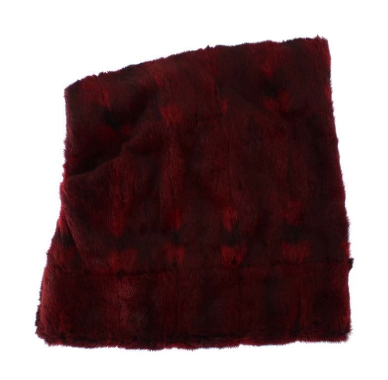 Dolce &amp; Gabbana Bordeaux Hamster Fur Crochet Hood Шапка