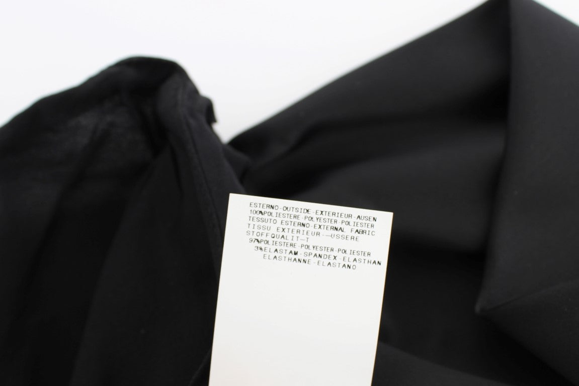 Черна горна блуза с деколте Exte