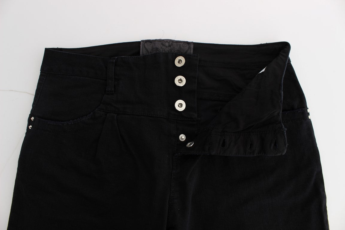 Costume National Sleek Slim Fit Black Denim Jeans