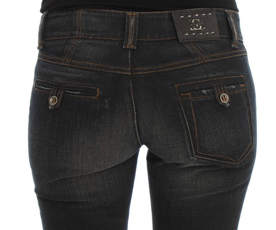 Ermanno Scervino Blue Wash Cotton Slim Jeans