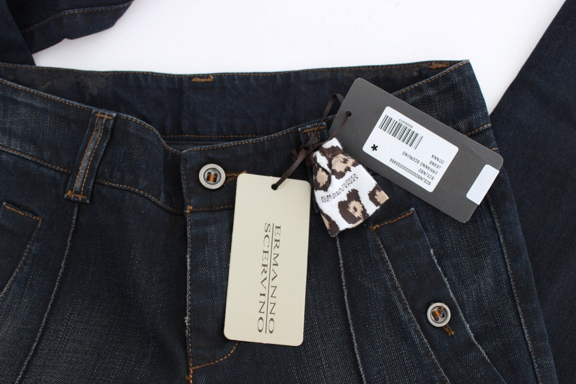 Ermanno Scervino Blue Wash Cotton Slim Jeans