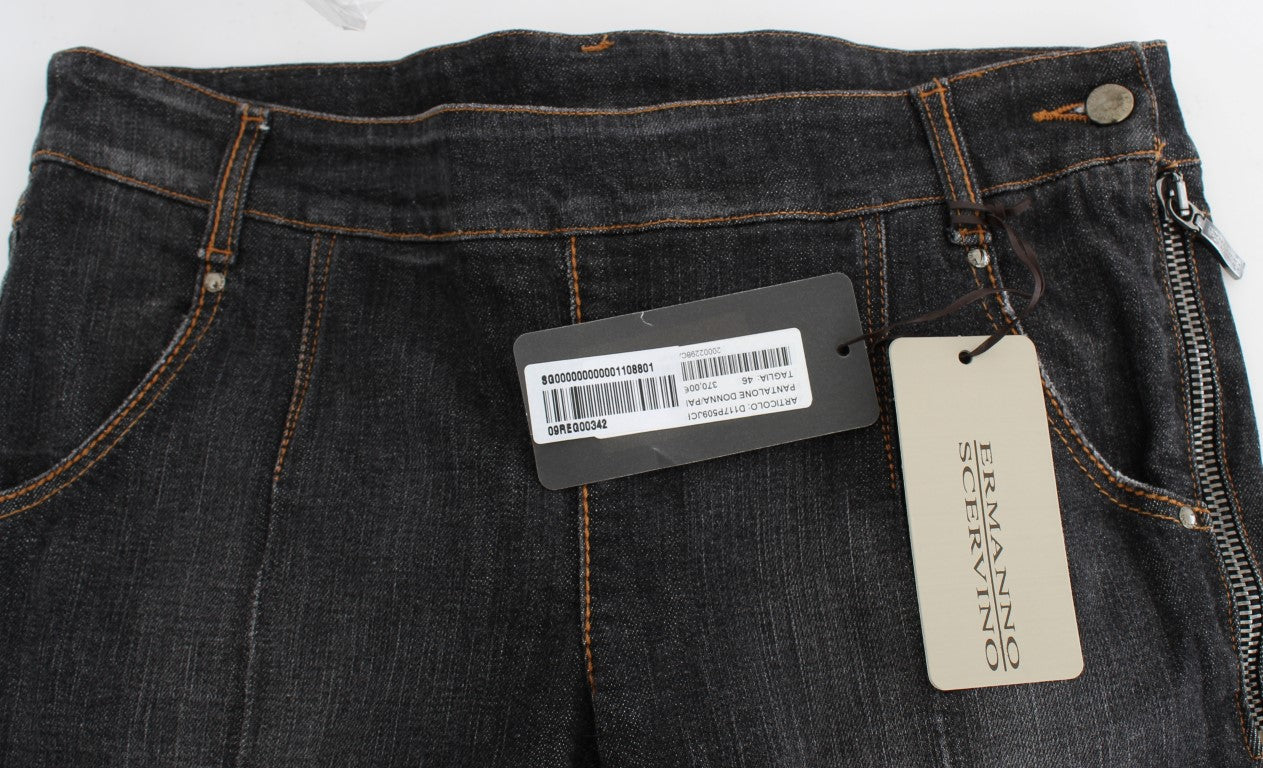 Ermanno Scervino Grey Cotton Slim Fit Denim Jeans