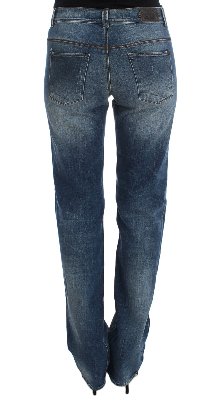 Ermanno Scervino Blue Wash Cotton Blend Slim Fit дънки