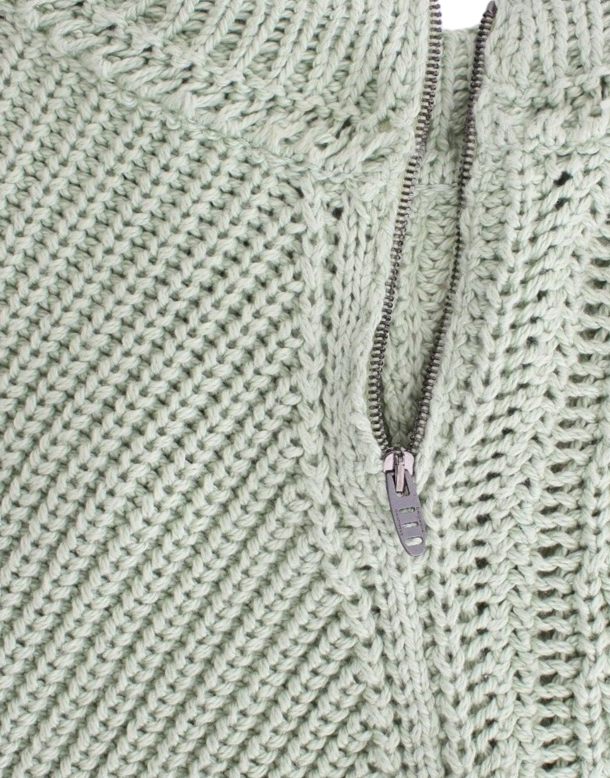 Зелен изрязан плетен пуловер Трикотажен пуловер Ermanno Scervino
