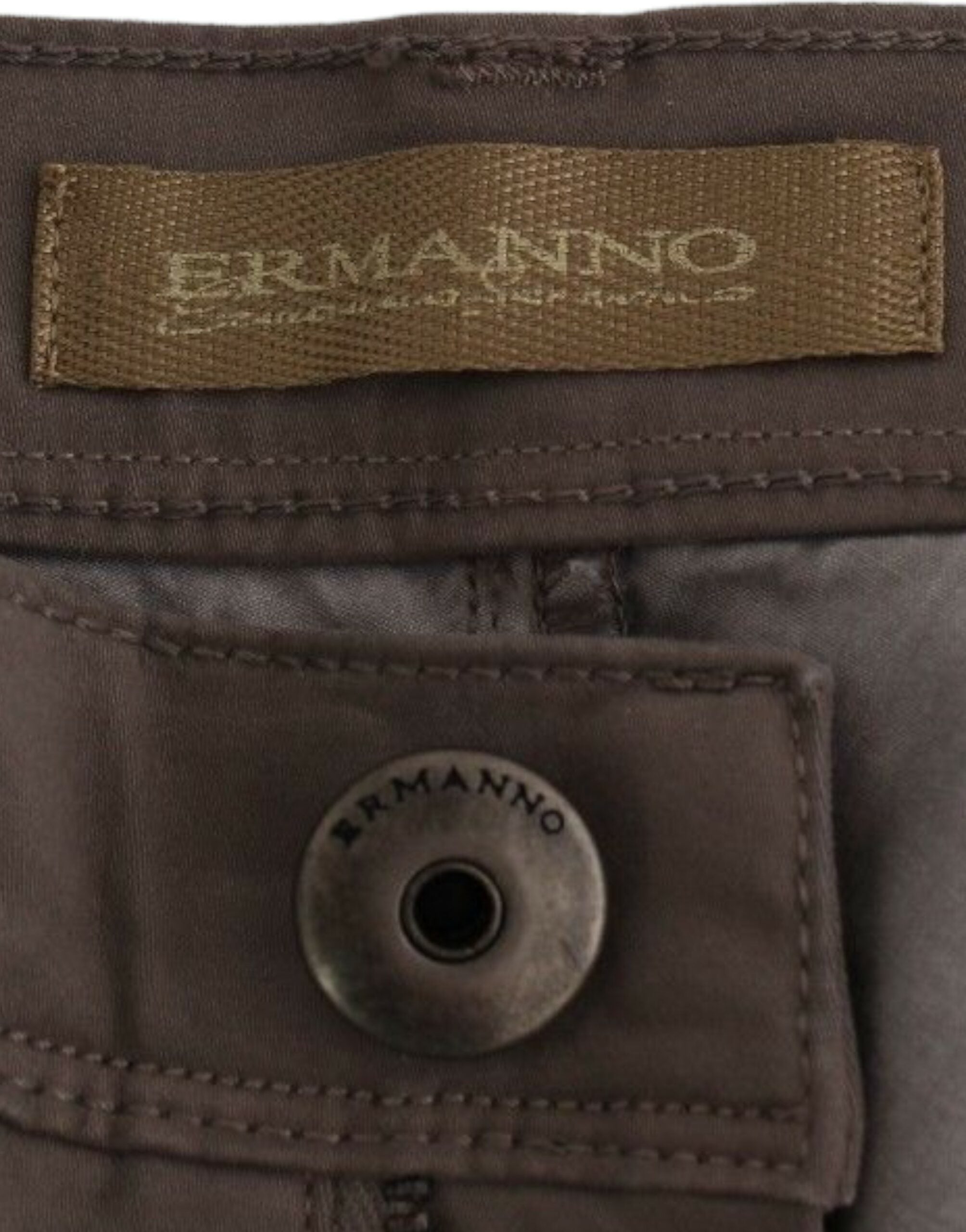 Ermanno Scervino Chic Taupe Skinny Jeans for Elevated Style