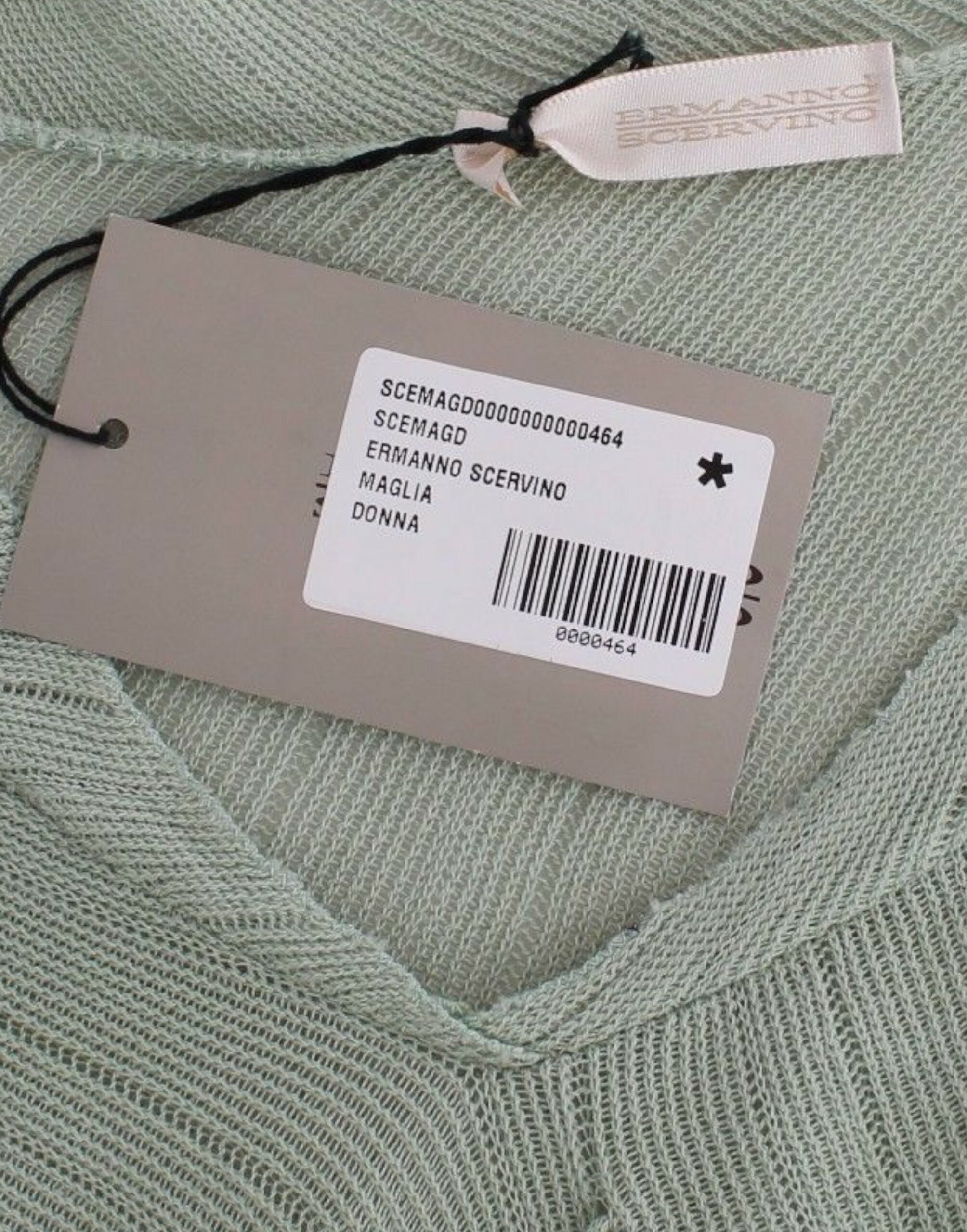 Ermanno Scervino зелен олекотен плетен пуловер горна блуза