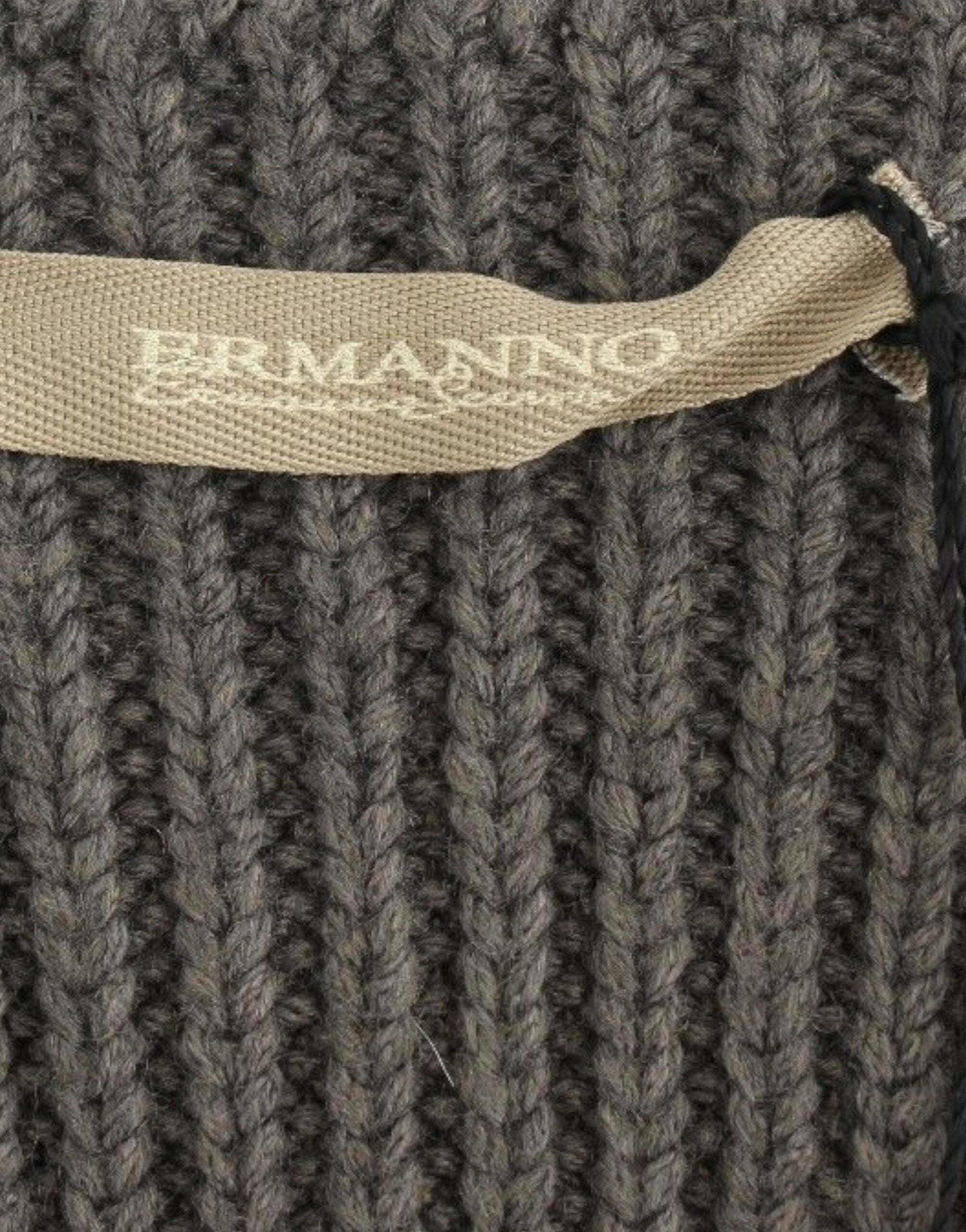 Ermanno Scervino Сив плетен горен плетен пуловер от мериносова вълна