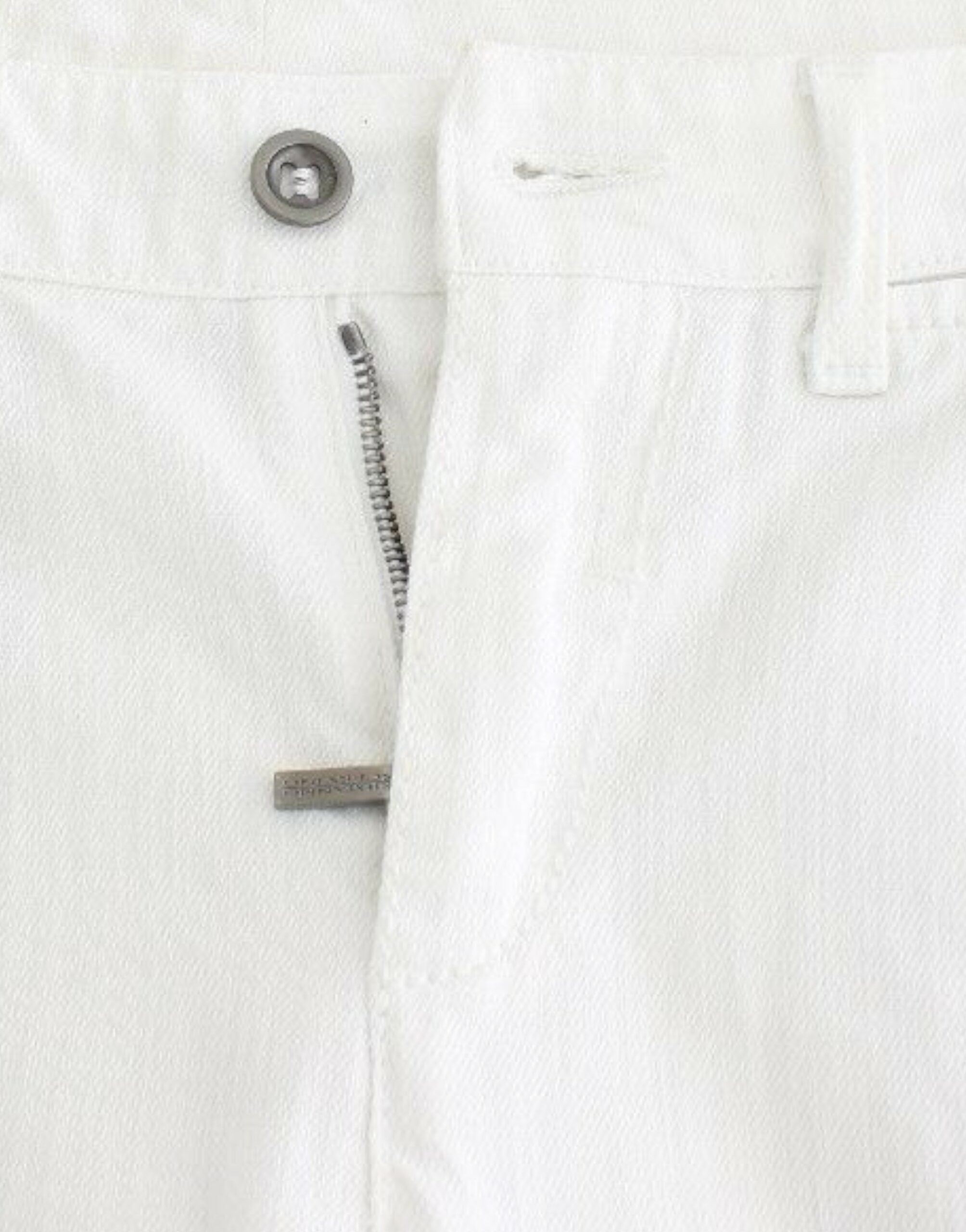 Бели изрязани дънки Ermanno Scervino Дънкови панталони с марка Капри