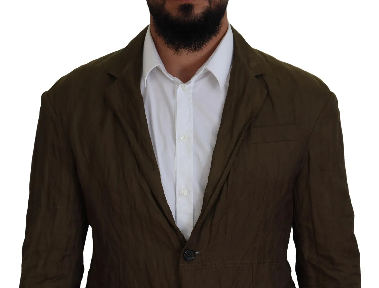 Dsquared² Green Single Breasted Men Coat Blazer Jacket