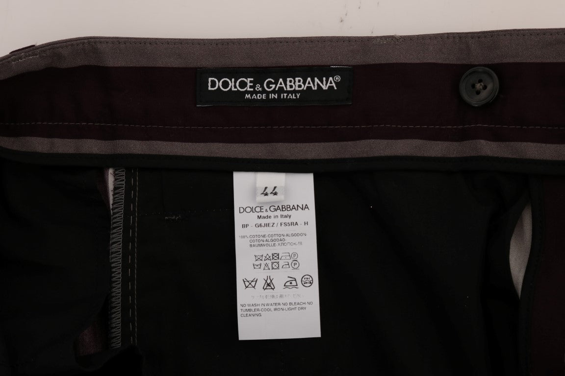 Dolce &amp; Gabbana Памучни шорти на сиви лилави райета