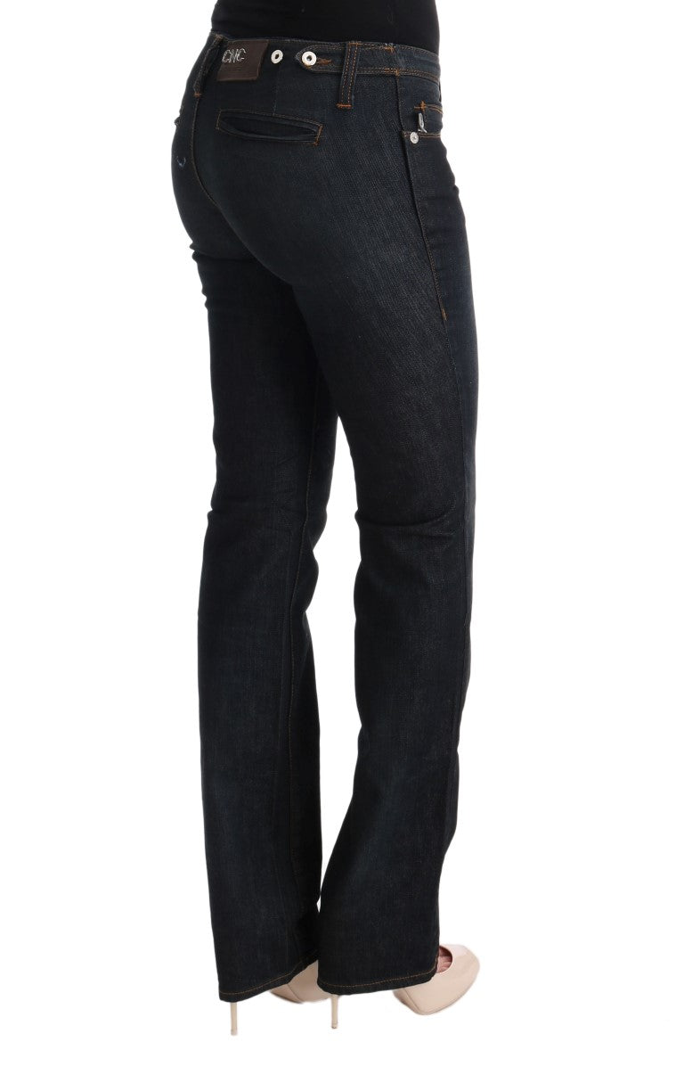 Costume National Grey Cotton Slim Flared Jeans