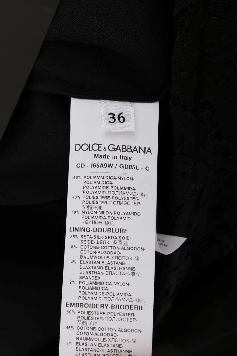 Dolce &amp; Gabbana черна дантелена червена рокля със сърце