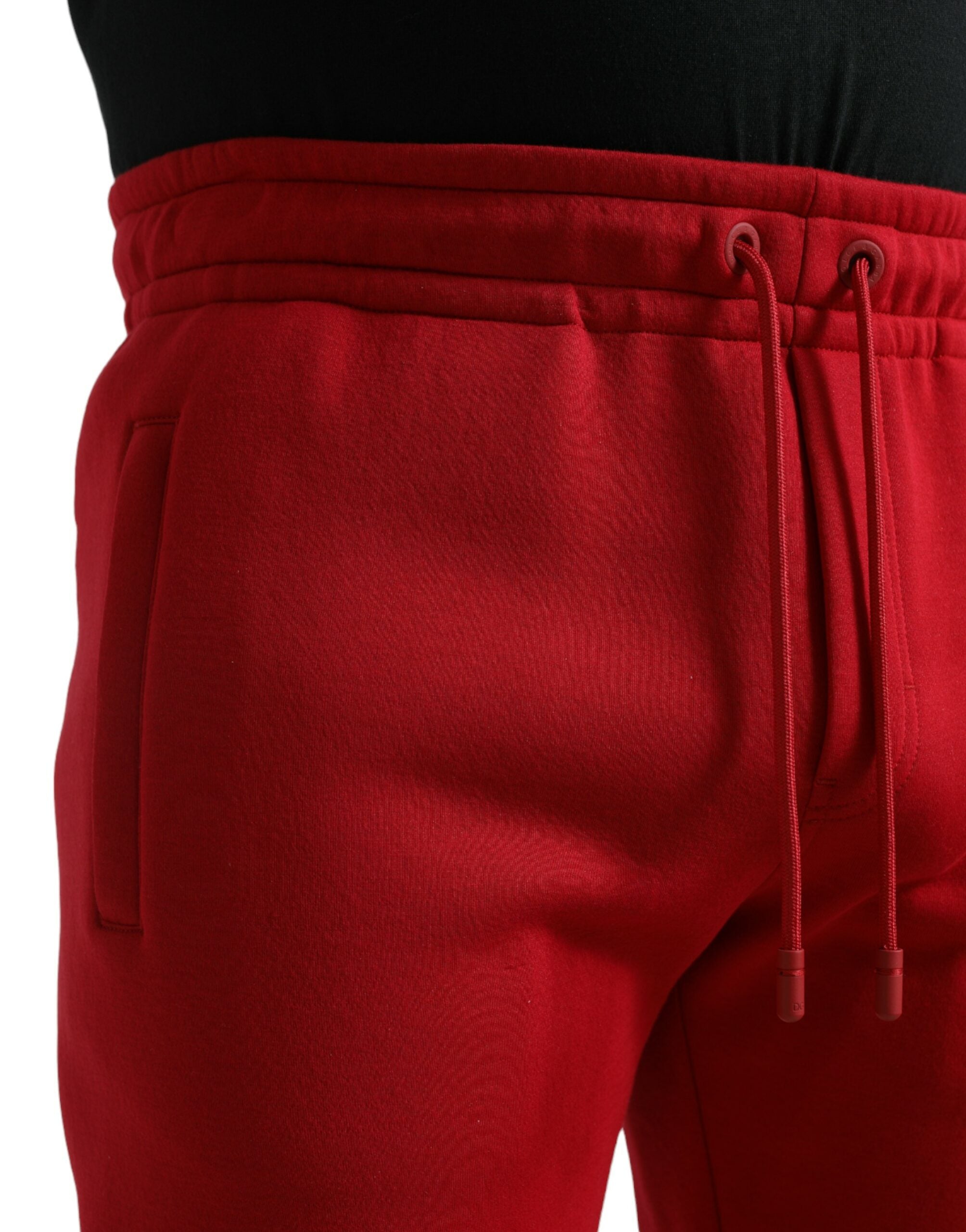 Dolce & Gabbana Sizzling Red Cotton Blend Jogger Pants