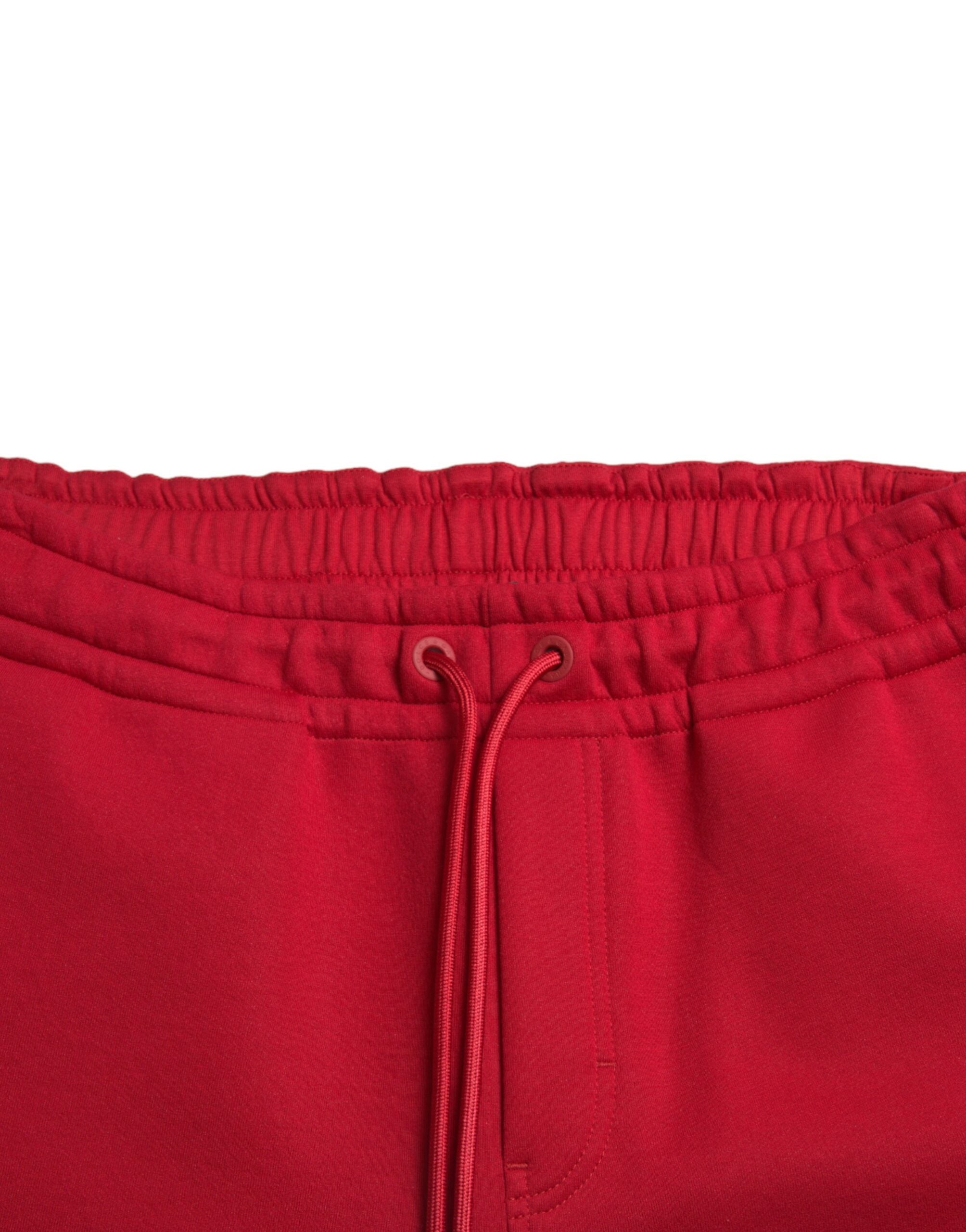 Dolce & Gabbana Sizzling Red Cotton Blend Jogger Pants