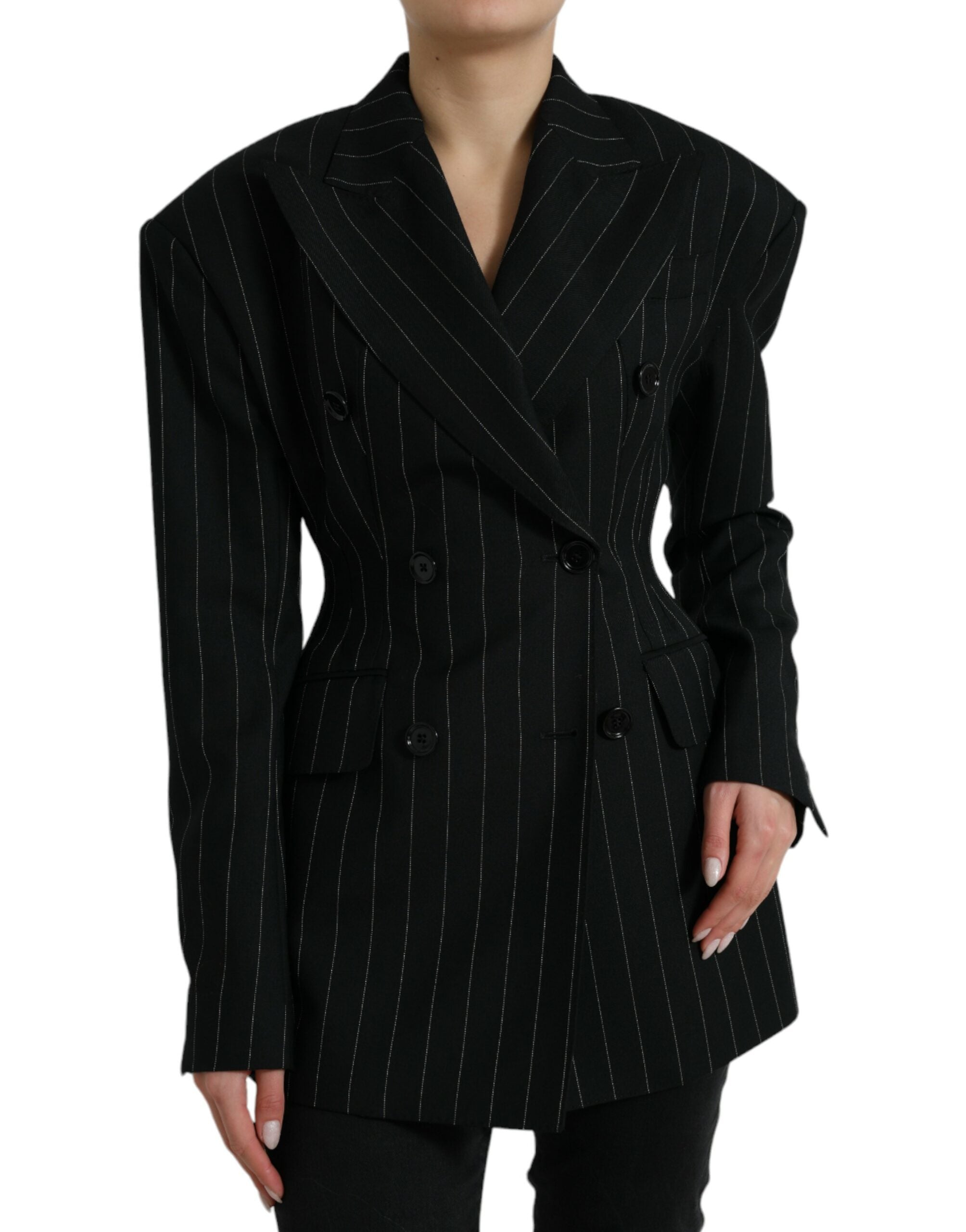 Dolce & Gabbana Elegant Striped Virgin Wool Blazer