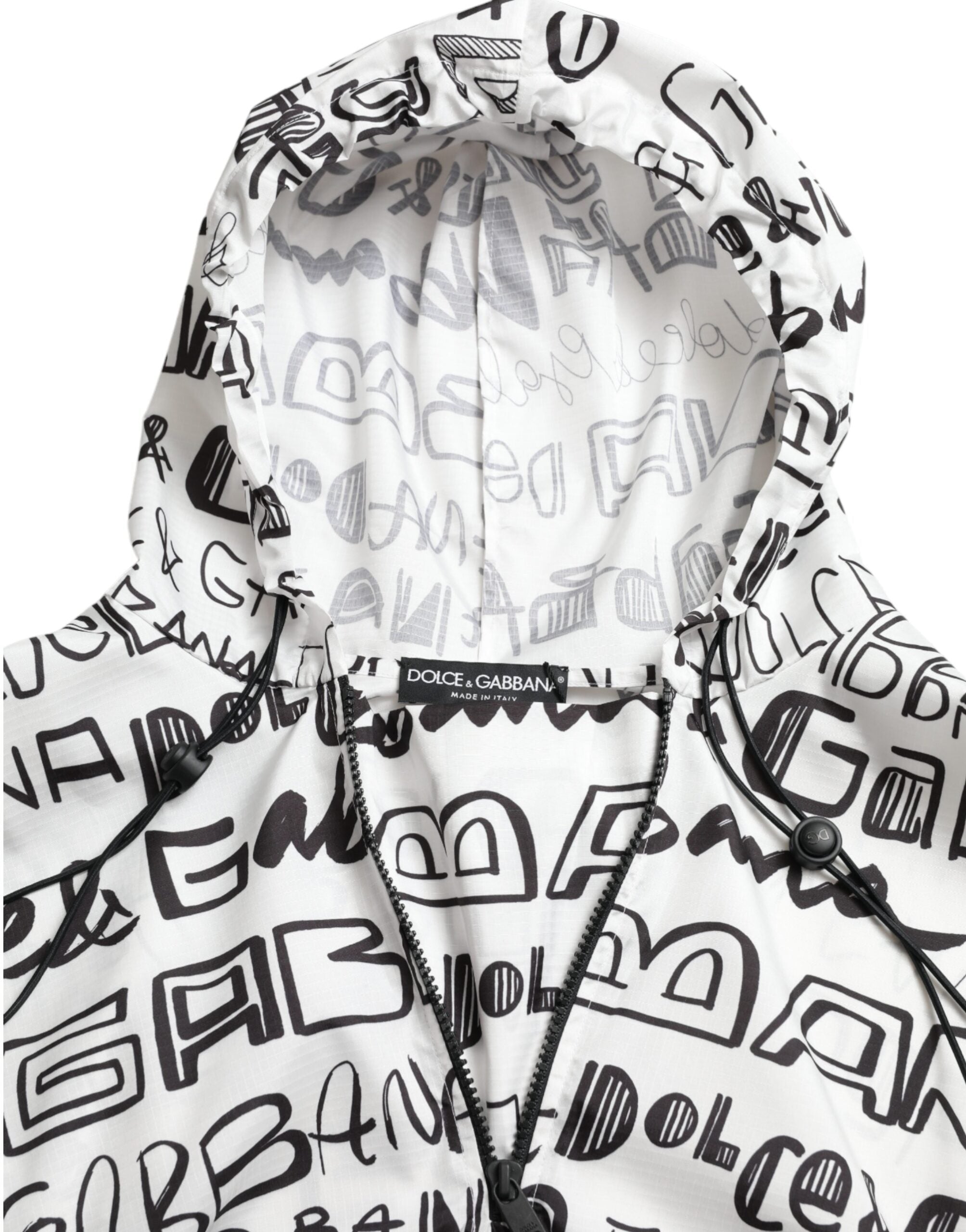 Dolce & Gabbana Chic Hooded Logo Print Blouson Tee