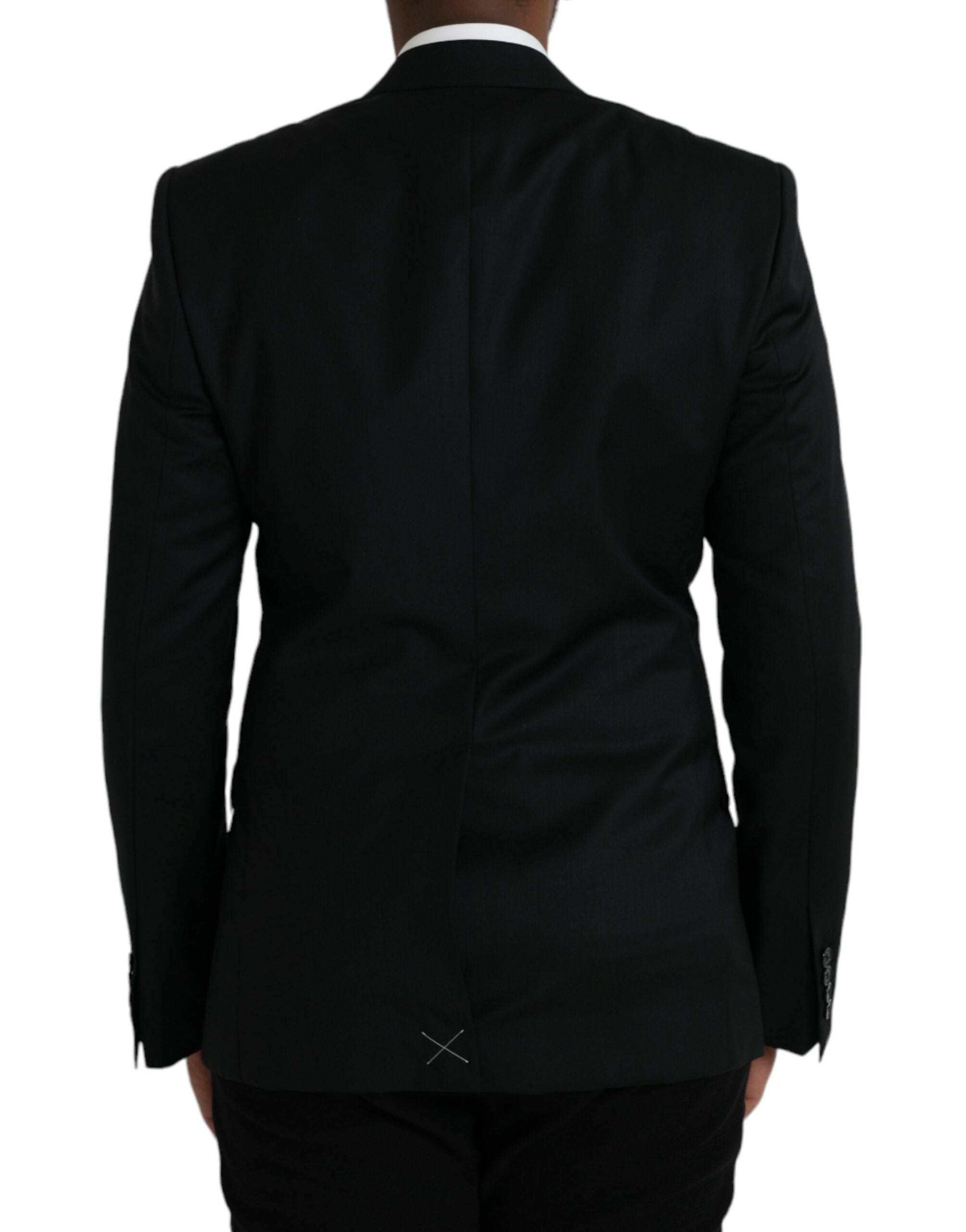 Dolce & Gabbana Black Wool MARTINI Single Breasted Blazer