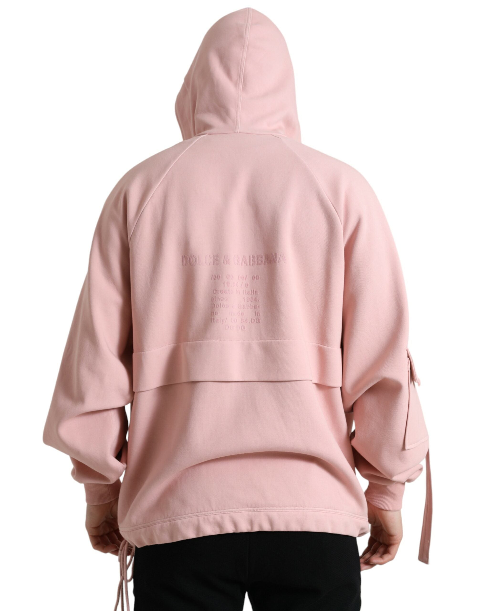 Dolce & Gabbana Elegant Pink Pullover Sweater with Hood