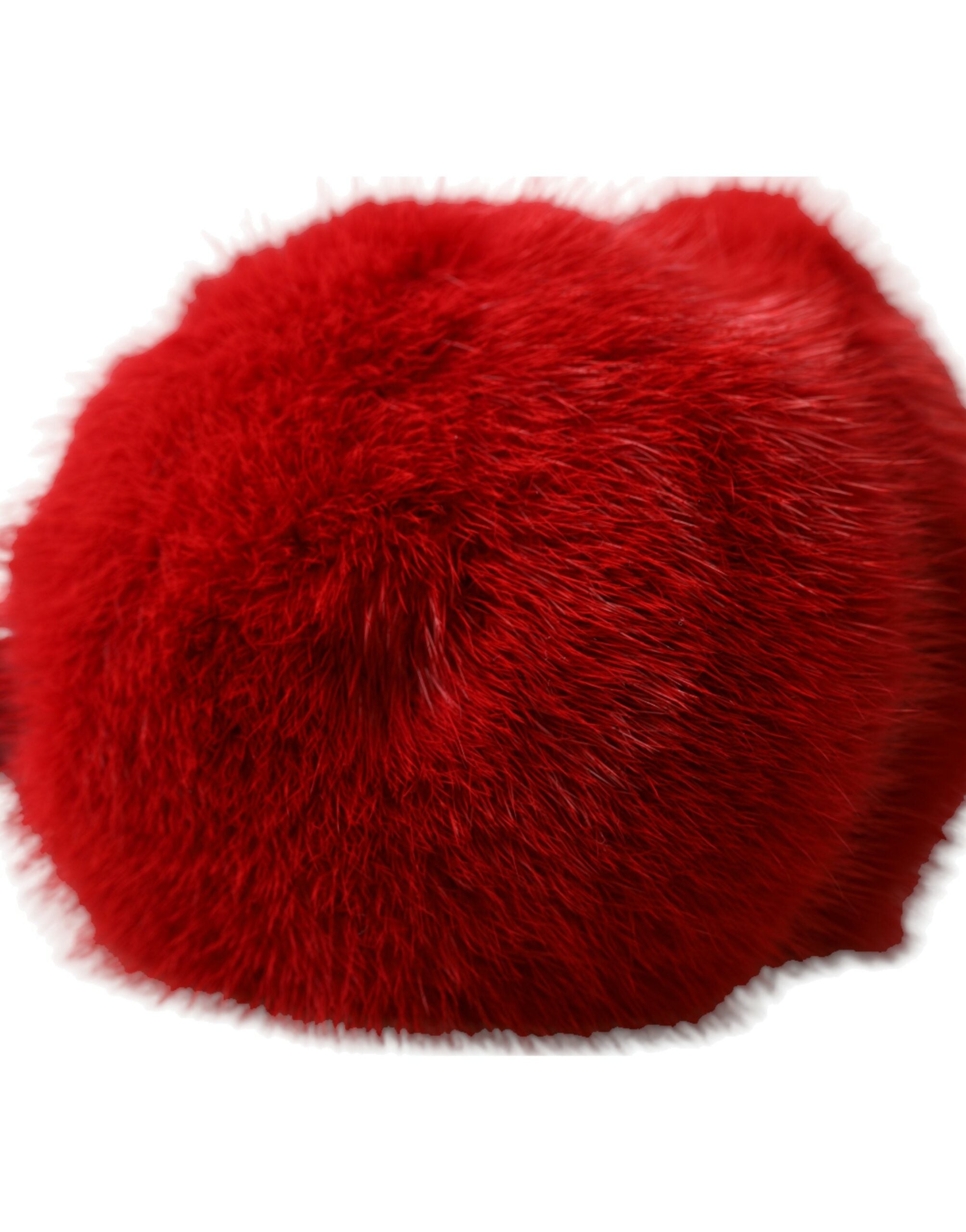 Dolce & Gabbana Red Mink Fur Elegance Ear Muffs