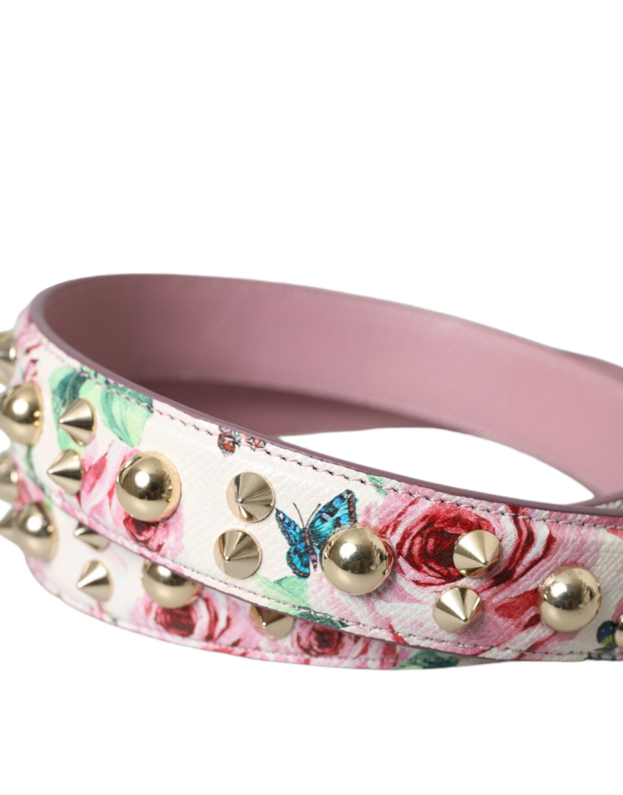 Dolce & Gabbana Pink Floral Handbag Accessory Shoulder Strap