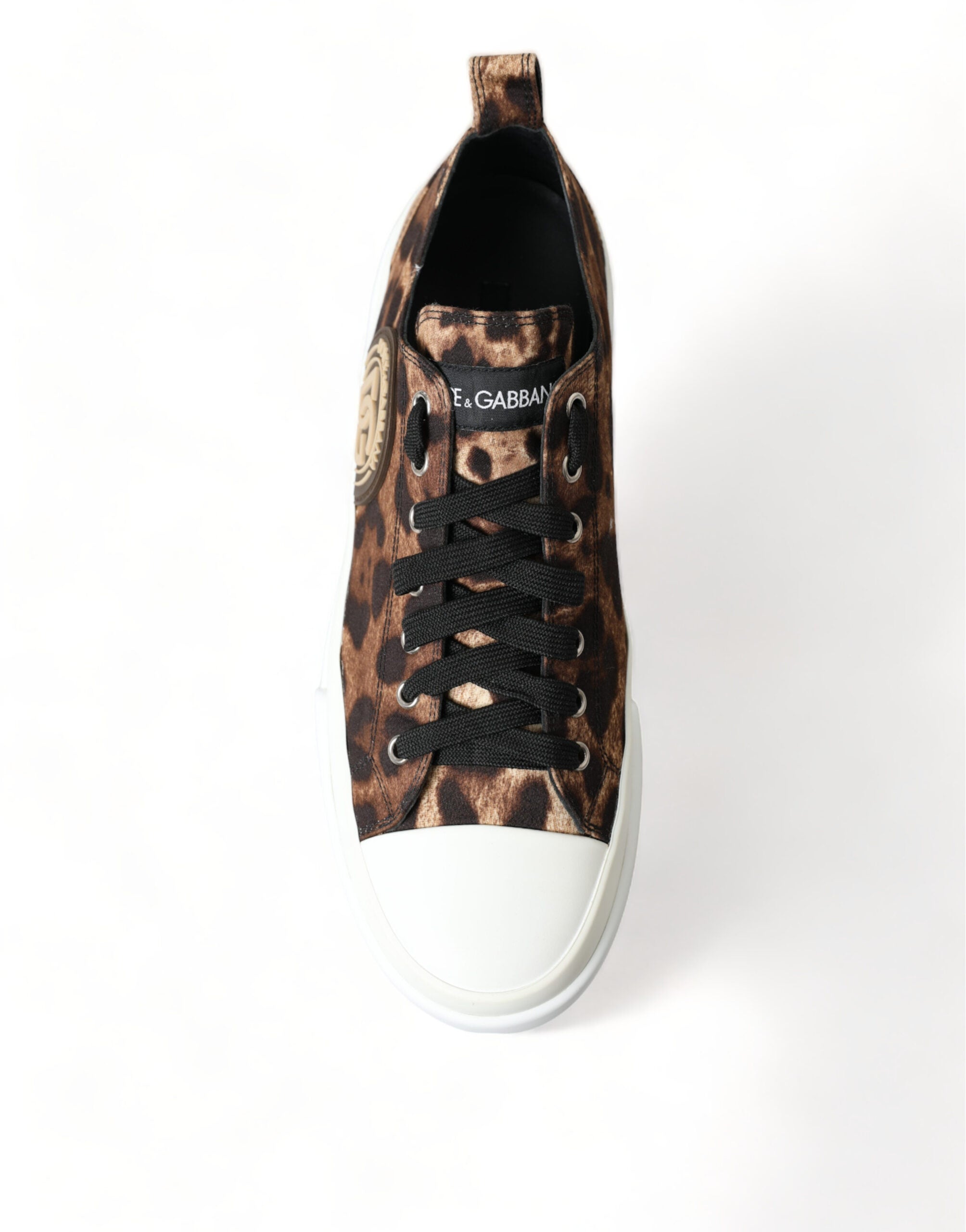 Dolce & Gabbana Elegant Leopard Print Casual Sneakers