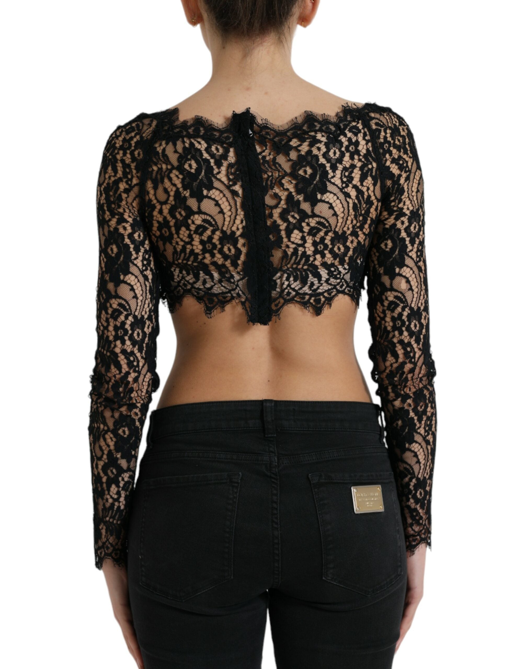 Dolce & Gabbana Elegant Lace Bustier Cropped Top