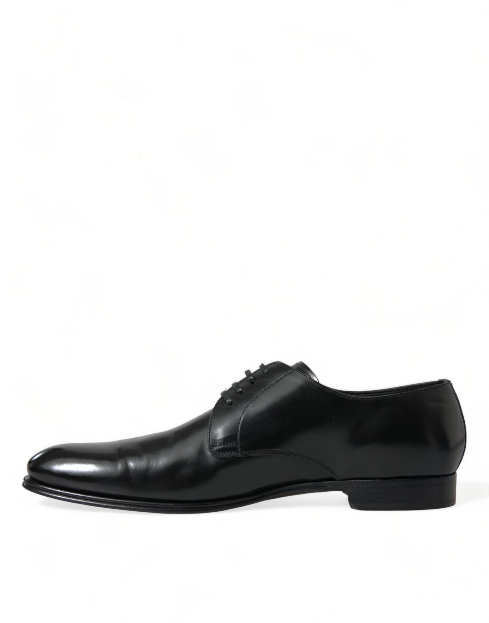 Dolce & Gabbana Elegant Black Calfskin Men's Derby Shoes