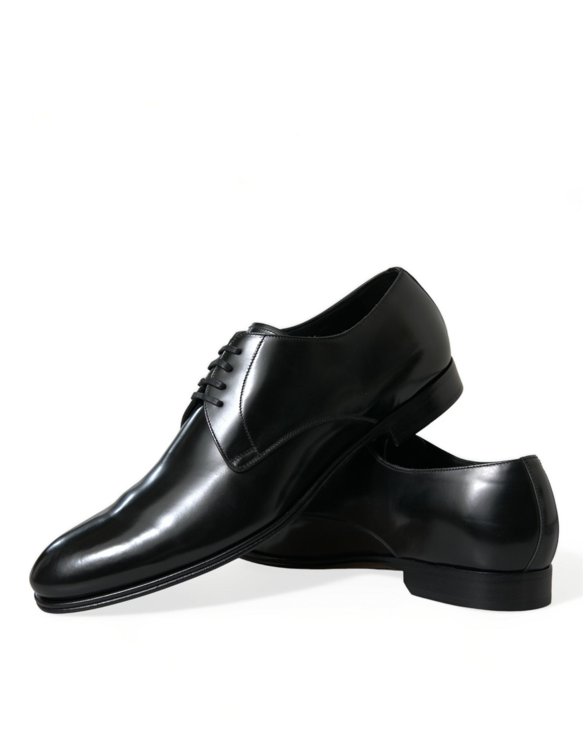 Dolce & Gabbana Elegant Black Calfskin Men's Derby Shoes