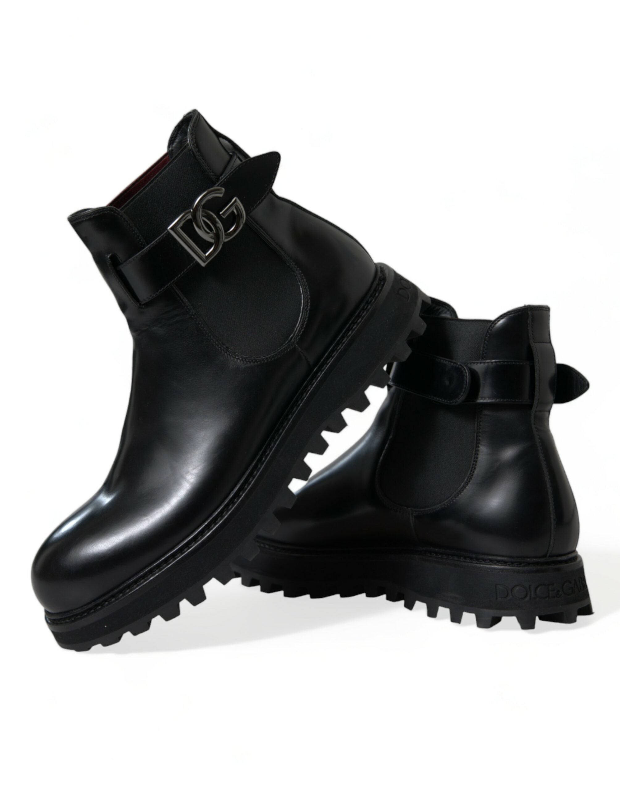 Dolce & Gabbana Elegant Black Calf Leather Chelsea Boots