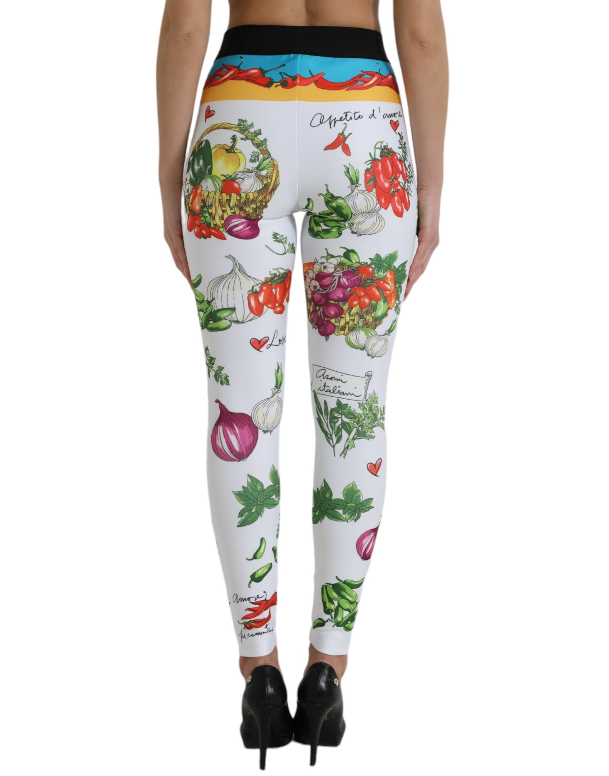 Dolce & Gabbana Elegant High Waist Printed Leggings