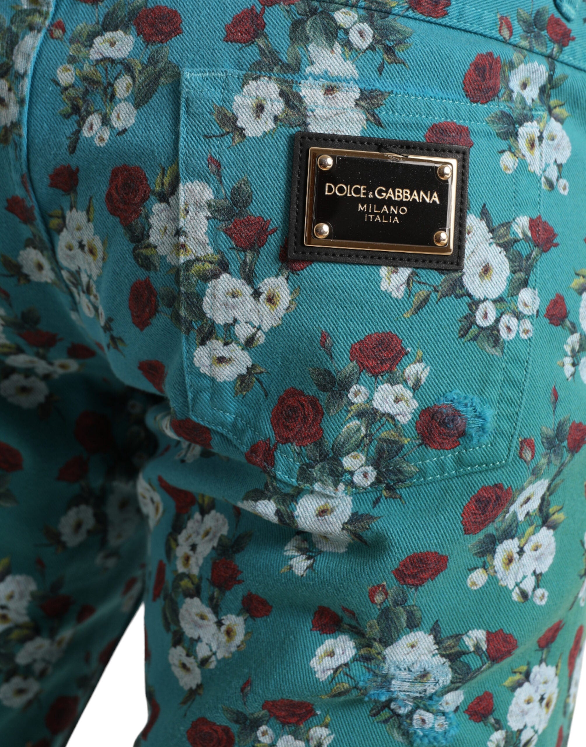 Dolce & Gabbana Chic Floral Skinny Denim Jeans