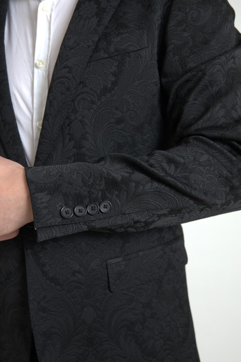 Dolce &amp; Gabbana Черен едноредов костюм MARTINI от 2 части