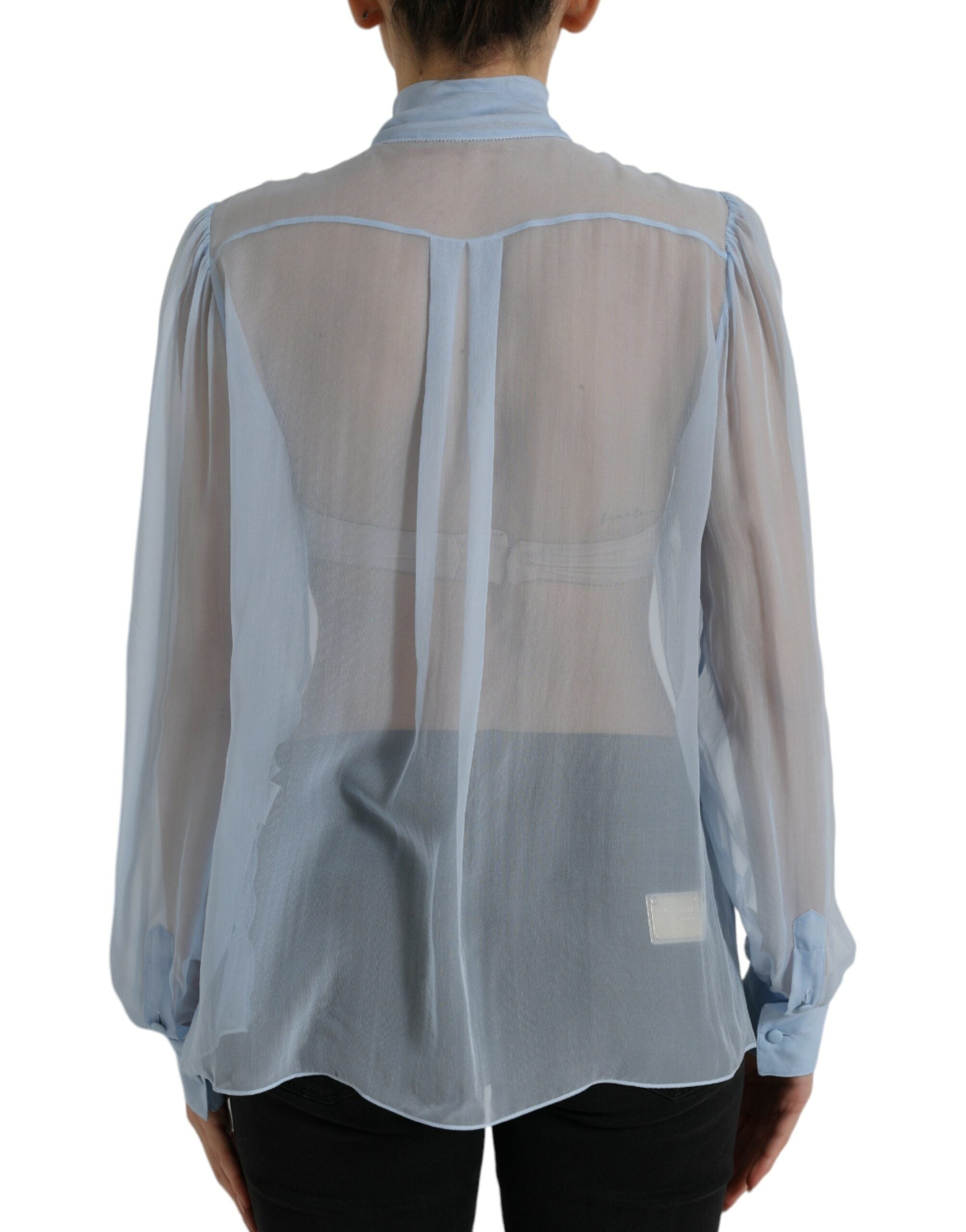 Dolce & Gabbana Elegant Silk Long Sleeve Blouse