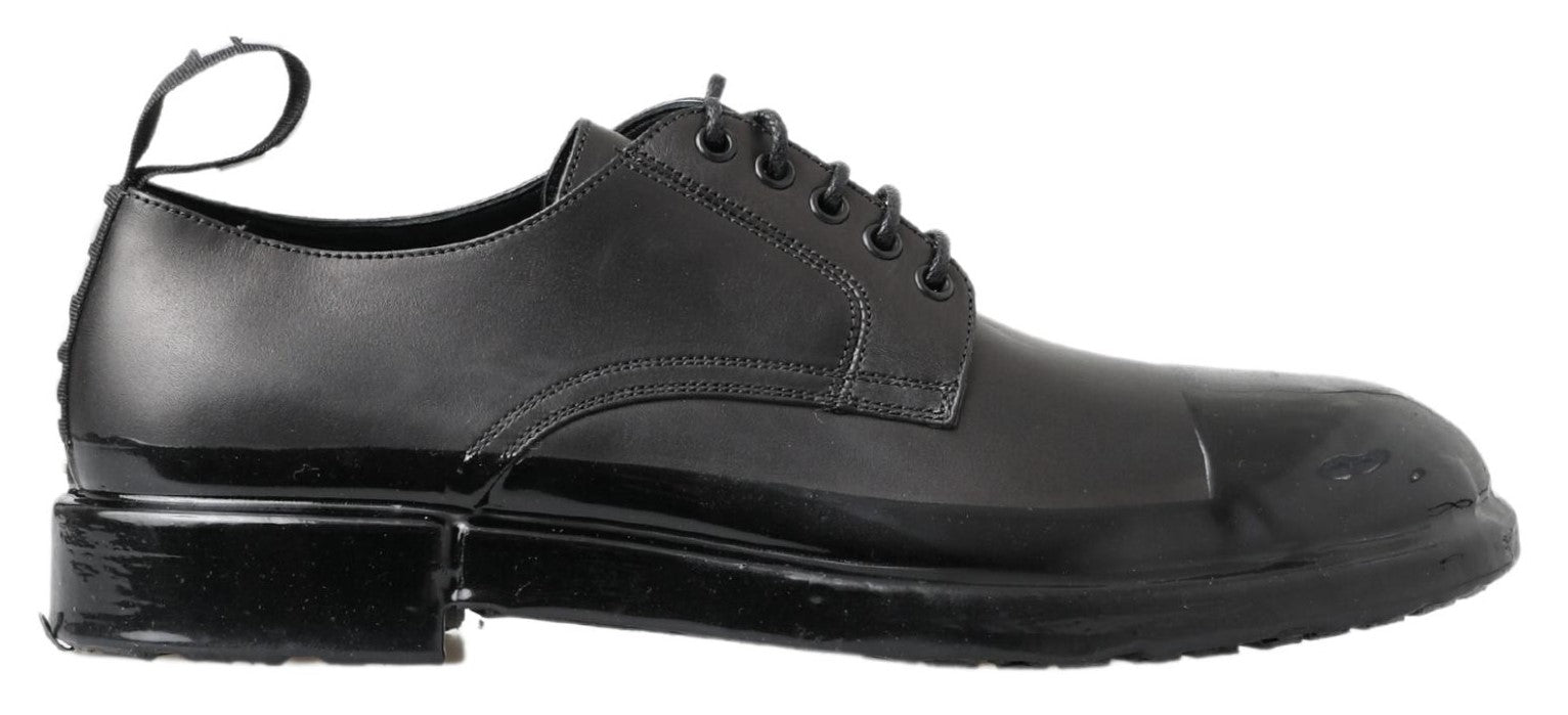 Черни кожени обувки дерби Dolce &amp; Gabbana