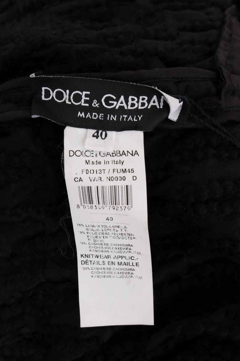 Вълнен пуловер с черни ресни Dolce &amp; Gabbana