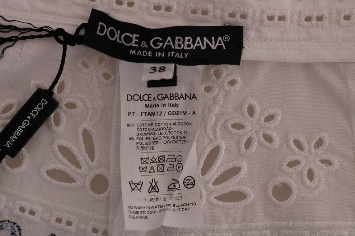 Dolce &amp; Gabbana Mulicolor Majolica Капри панталон с разрез