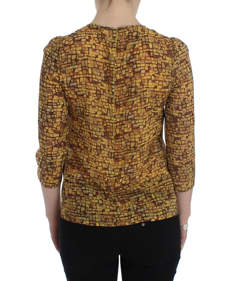 Копринена блуза с многоцветен принт на Dolce &amp; Gabbana