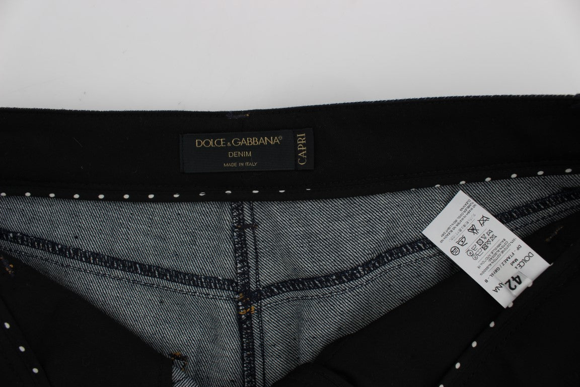 Dolce &amp; Gabbana Blue Denim Cotton CAPRI Torero дънки