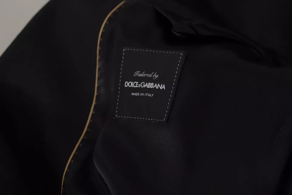 Dolce & Gabbana Black Polyester Single Breasted BlazerJacket
